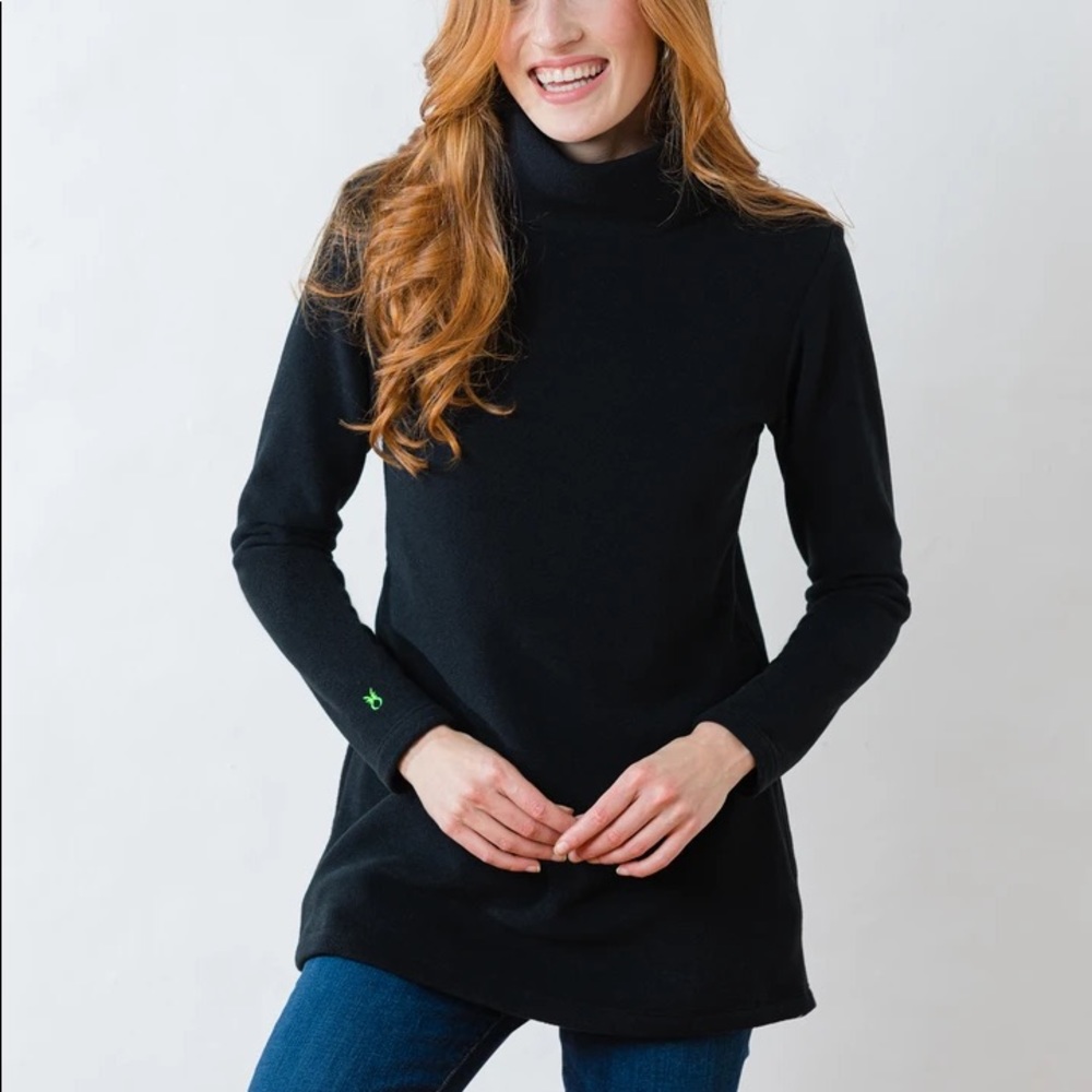 Dudley Stephen’s Cobble Hill Turtleneck Vello Fleece Black Sz l 10/12